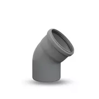Vidaus kanalizacijos alkūnė , Ø 110 mm, 45°