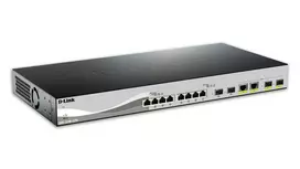 D-Link DXS-1210-12TC/E tinklo komutatorius Valdomas L2 10G Ethernet (100/1000/10000) 1U Juoda, Sidabras