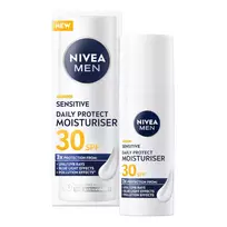 NIVEA_Men Sensitive Daily Protect drėkinamasis veido kremas SPF30 50ml