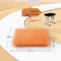 Kvėpuojanti korio formos gelinė sėdynės pagalvėlė ilgam sėdėjimui – Ledinė pagalvėlė biurui ir automobiliui Ultra Flexible - Ultra Breathable