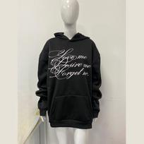 European and American Y2K Street Trend Retro Printed Long Sleeve Hoodie S juoda