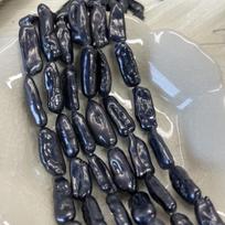 Rectangle Baroque Black Pearl 7x18mm-8x20mm For Jewelry Making DIY Necklace Bracelet Earrings Accessory 7x18mm-8x20mm juoda