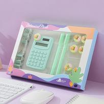 Desk Desk Accessories Desk Supplies 1 Calculator, 2 Pens, 4 Pushpins, 2 Bookmarks, 7 Long Tail Clips,2ml One Size žalia
