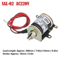 SAL-02 Stūmimo elektromagnetas Vamzdinis traukos solenoidas AC220V 10mm eiga 0,3N