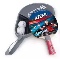 Stalo teniso rinkinys Atemi Sniper. 1 raketė + dėklas + 3 kamuoliukai