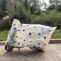 Populiarus Douyin elektrinio transporto priemonės ir dviračio uždangalas nuo lietaus/dulkių/šerkšno su animacinių gėlių dizainu Small 180*120 cm