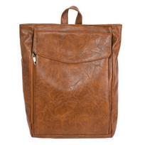Retro Large Capacity Men's Backpack Soft Leather Student Backpack ruda