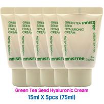 5pcs/75ml_[INNISFREE] Green Tea Seed Hyaluronic Cream 15ml (Sample) 15ml X 5pcs (75ml)