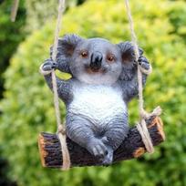 Derva Koala Meškos Sodo Statula Sūpynės Figūrėlė Dekoras Gyvūno Kabantis Skulptūra Peizažo Ornamentas Lauke Kiemui Vejai Terasa