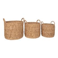 Iš jūržolės krepšiai 3 vnt. ø 32x30 cm Krabi – House Nordic