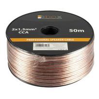 Libox Kabel głośnikowy 2x1,50mm LB0008-50 garso kabelis 50 m Permatomas