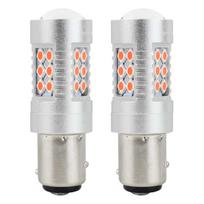 LED lemputės Canbus 3030 24SMD 1157 Bay15d PR21/5W raudonos 12V 24V amio-02579