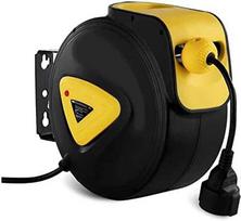 MSW Sieninis automatinis kabelio ritė su ilgintuvu AC230V / 10A / 50Hz lizdas, ilgis 21,5m