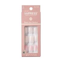 Priklijuojami nagai imPRESS Press-On Manicure Bare But Butter Short Nails Nude, 30 vnt., S dydis