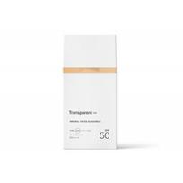 Transparent Lab Mineral Sunscreen Cream SPF50 Mineralinė apsauga veidui su apsauga, Light