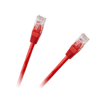Patchcord UTP 8c kabelis CCA 0.5m Raudonas