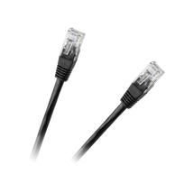 Patchcord UTP 8c kabelis CCA 0.5m Juodas