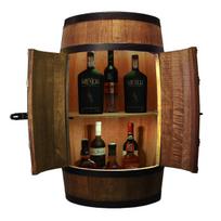 Statinės formos užrakinama spintelė gėrimams Creative Cooper, 3_DPW_LED, 80x50 cm, wenge spalva