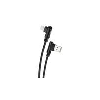 Foneng X70 kampinis USB į mikro USB laidas, 3A, 1m (juodas)