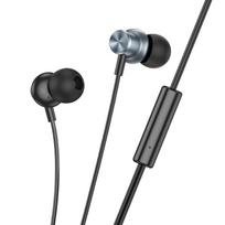 HOCO wire earphones Jack 3.5 mm with microphone M110 metal gray