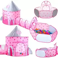 WOOPIE palapinė 3-in-1 Princess Palace XXL House Tunnel Dry Palace