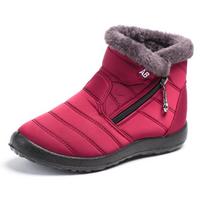 Didelio dydžio moteriški batai Ankle Boots moterims Vandeniui atsparus viršus PU padadas Neslystantys Lengvi Išlaiko šilumą Žieminiai sniego batai 36 raudona