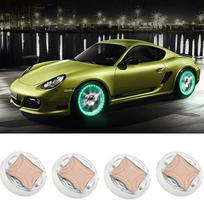 4pcs 15 Mode Solar Energy Auto Flash LED Car Wheel Hub Tire Valve Cap Light Lamp