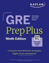 GRE Prep Plus, Ninth Edition (2026): Includes 6 Practice Tests, 1500+ Practice Questions + Online Access to a 500+ Question Bank, Video Tutorials, and Live Class Sessions