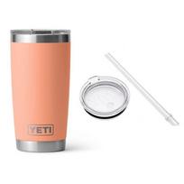 Termo puodelio ir dangtelio su šiaudeliu rinkinys YETI RAMBLER 591 ml