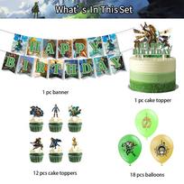 „Legend of Zelda“ vakarėlių reikmenys, įskaitant reklamjuosčių balionus