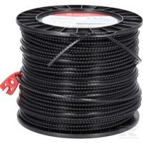 Trimerio valas Ø4,5 mm, 100 m, kvadratinis, Nylsaw, juodas, Kramp