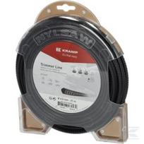 Trimerio valas Ø4 mm, 21 m, kvadratinis, Nylsaw, juodas, Kramp