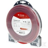 Trimerio valas Ø2,65 mm 55 m kvadratinis raudonas Kramp