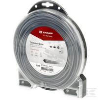 Trimerio valas Ø2,5 mm 59 m kvadratinis Titanium Power, pilkas, Kramp