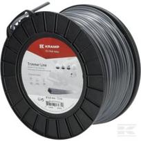 Trimerio valas Ø4,0 mm 72 m kvadratinis Titanium Power, pilkas, Kramp