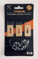 Roboto žoliapjovės peiliukai tinkantys Husqvarnai, Gardenai, 35 mm, titanas – rinkinys, 9 vnt.