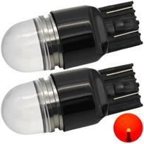 2 vnt. W21/5W LED lemputės 7443 12V 900lm CANBUS raudona visureigiams