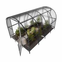 Šiltnamis Baltic LT - 6 mm storio kanalinis polikarbonatas - 3 x 4 m  (12 m²)