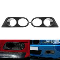 BMW E46 M3 01-06 Automobilio PRIEKINIŲ RŪKO ŽIBINTŲ DANGTELIS Grotelių išvaizdos plastikas su anglies pluošto išvaizda