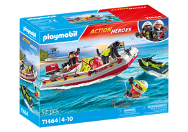 PLAYMOBIL  ACTION HEROES Ugniagesių laivas su vandens motociklu 71464