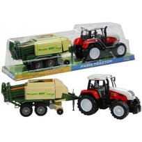 Didelis traktorius su priekaba Lean toys, 65 cm