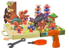 3D statybos dėlionės blokai Dinozaurai Lean Toys