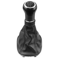 5 pavarų pavarų perjungimo rankenėlės ir apsauginio dangtelio rinkinys, tinkantis Opel Corsa D 2006-2014, juodas + sidabrinis