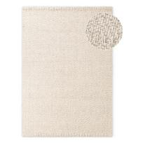Rankų darbo kreminės spalvos/dramblio kaulo spalvos iš vilnos mišinio kilimas 80x150 cm Majoli – Elle Decoration