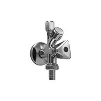 Kampinis ventilis 1/2", su 3/8 chromuota veržle