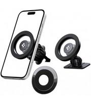 Juodas automobilinis telefono laikiklis "Spigen MFT13 Magnetic Magsafe Dash&Vent"