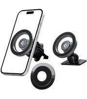 Sidabrinės spalvos automobilinis telefono laikiklis "Spigen MFT13 Magnetic Magsafe Dash&Vent"