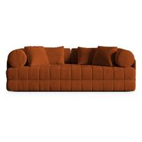 Terakotos spalvos iš velveto sulankstoma sofa 206 cm Kemi – Cosmopolitan Design