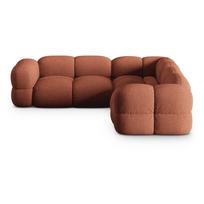 Raudonos plytų spalvos kampinė sofa Loretto – Cosmopolitan Design