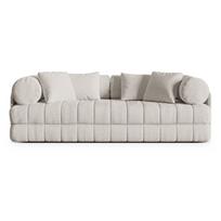 Smėlio spalvos iš boucle sulankstoma sofa 206 cm Kemi – Cosmopolitan Design
